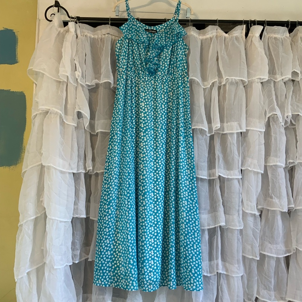Lane Bryant polka dot blue maxi sundress